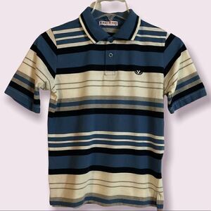 Viero Richi Boys Striped Collared Tee Shirt
